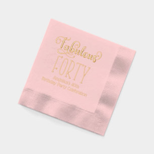 Servilletas Con Brillo Fiesta de Cumpleaños - Fabuloso Cuarenta #7