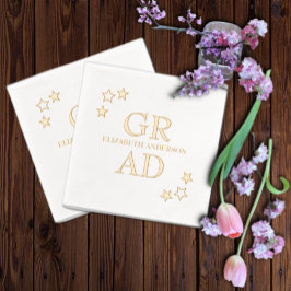 Servilletas Con Brillo Grado de estrellas de oro