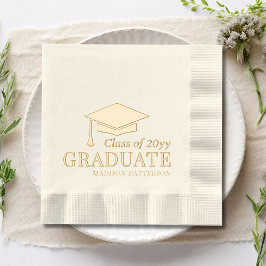 Servilletas Con Brillo Graduación de Graduación de Nombre Personalizado