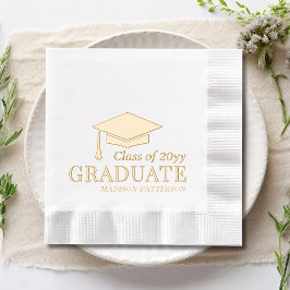 Servilletas Con Brillo Graduación de Graduación de Nombre Personalizado