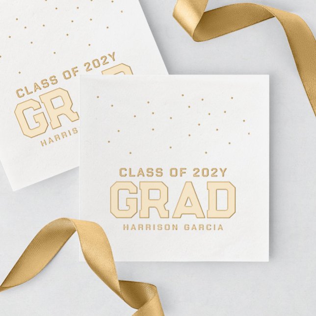 Servilletas Con Brillo Graduación personalizada de deportista de grado (Subido por el creador)