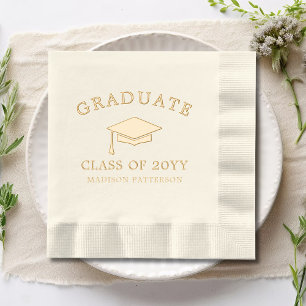 Servilletas Con Brillo Graduado Graduado Grado Graduado Clase De Graduaci
