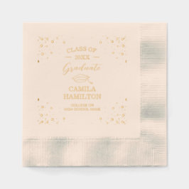 Servilletas Con Brillo Graduate Elegant Gold Confetti
