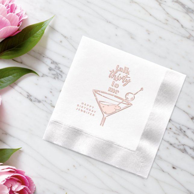 Servilletas Con Brillo Habla Treinta Para Mí Fiesta De Cócteles De Cumple (Subido por el creador)