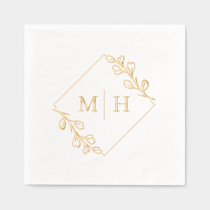 Servilletas Con Brillo Hacer sus propias iniciativas modernas de apellido