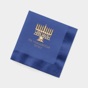 Servilletas Con Brillo Hanukkah Chanukah Lit Menorah #2