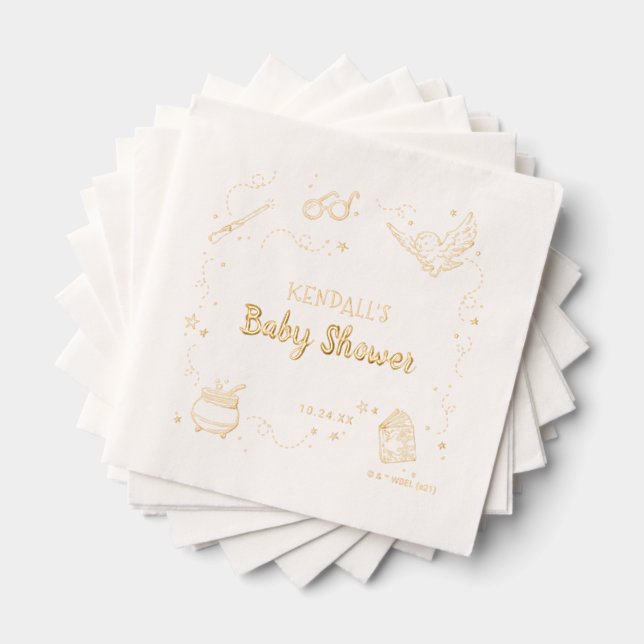 Servilletas Con Brillo Harry Potter Baby Shower Napkins (Insitu (apilados))