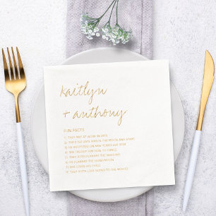 Servilletas Con Brillo Hechos Divertidos Sobre El Boda Moderno De Los Rec