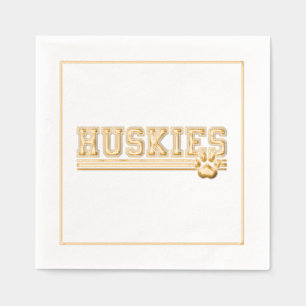 Servilletas Con Brillo Huskies deportivos