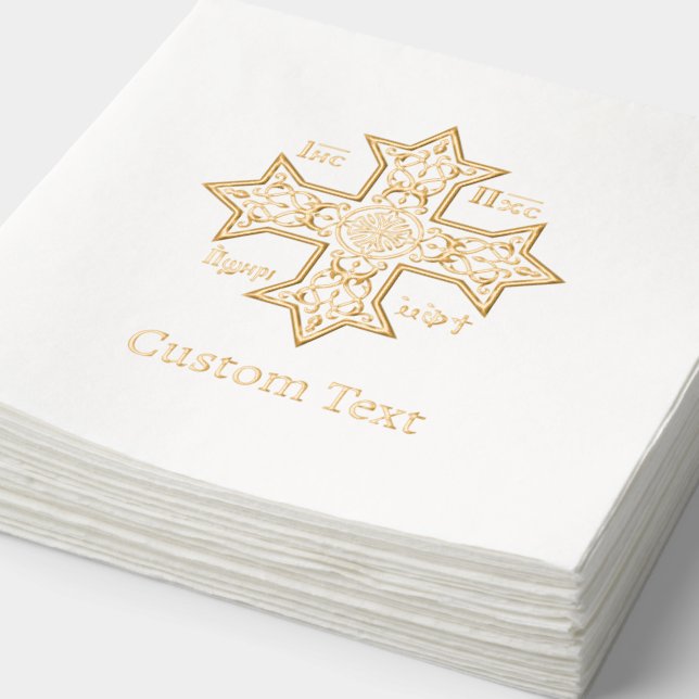 Servilletas Con Brillo Jesucristo conquista el emblema (Detalle)