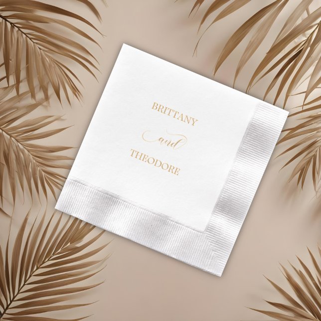 Servilletas Con Brillo La caligrafía romántica florece Boda (Subido por el creador)