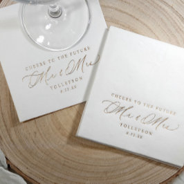 Servilletas Con Brillo La fiesta de compromiso personalizada para el futu