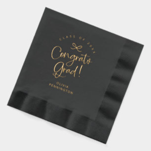Servilletas Con Brillo Lazo femenino personalizado de felicitaciones de g