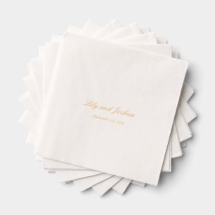 Servilletas Con Brillo Lily Simple Classic Elegant Wedding