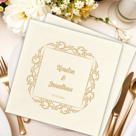 Servilletas Con Brillo Lujosos nombres de Bodas góticos, novias y novios