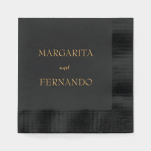 Servilletas Con Brillo MARGARITA y FERNANDO personalizados