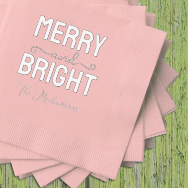 Servilletas Con Brillo Merry Y Bright (Subido por el creador)