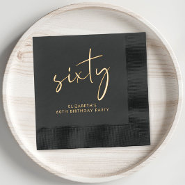 Servilletas Con Brillo Moda 70.ª fiesta de cumpleaños