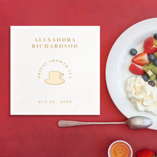 Servilletas Con Brillo Moderno y simple Fiesta de té con ducha de novia d (Subido por el creador)