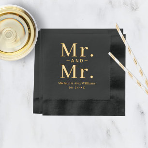 Servilletas Con Brillo Monograma del Sr. y el Sr. Custom Wedding