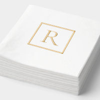 Monograma Ropa simple de Relieve metalizado dorado