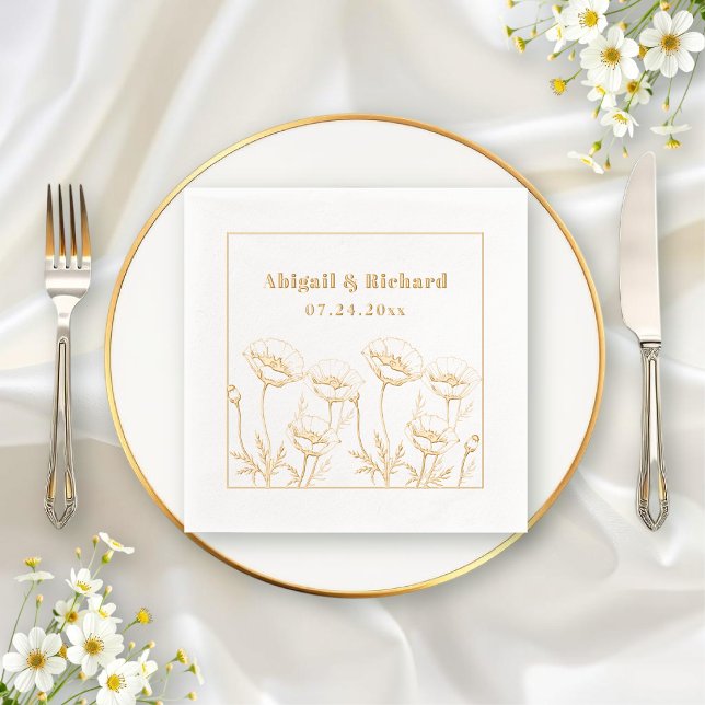 Servilletas Con Brillo Montón de amapolas flores silvestres boda floral (Subido por el creador)