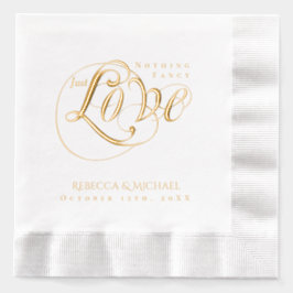 Servilletas Con Brillo Nada Fancy Ama Solamente Al Boda Personalizado