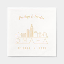 Servilletas Con Brillo Napkins Boda Omaha personalizado Relieve metalizad