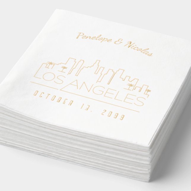 Servilletas Con Brillo Napkins Boda Relieve metalizado dorado personaliza (Detalle)