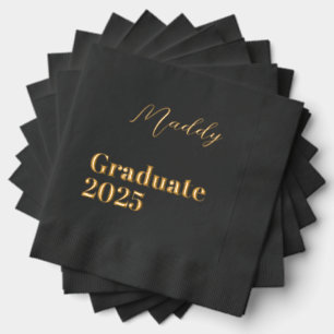 Servilletas Con Brillo Napkins Gold personalizado de graduación 2025