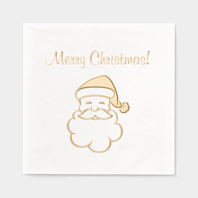 Servilletas Con Brillo Navidad Papá Noel Fiesta Navideña (Anverso)