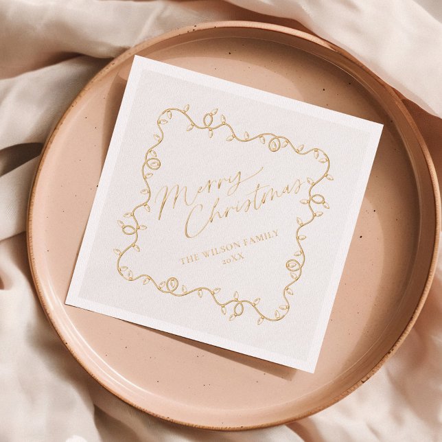 Servilletas Con Brillo Navidades alumbran fun feriado personalizado (Subido por el creador)