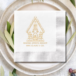 Servilletas Con Brillo Navidades corporativos de horneado Gingerbread Hou