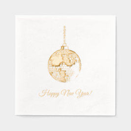 Servilletas Con Brillo New Year's Eve Ball