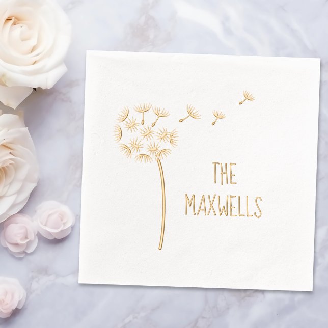 Servilletas Con Brillo Nombre de la familia de los Paracaídas de Flores d (Subido por el creador)