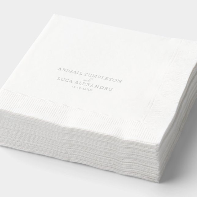 Servilletas Con Brillo Nombres personalizados para bodas de compromiso nu (Detalle)