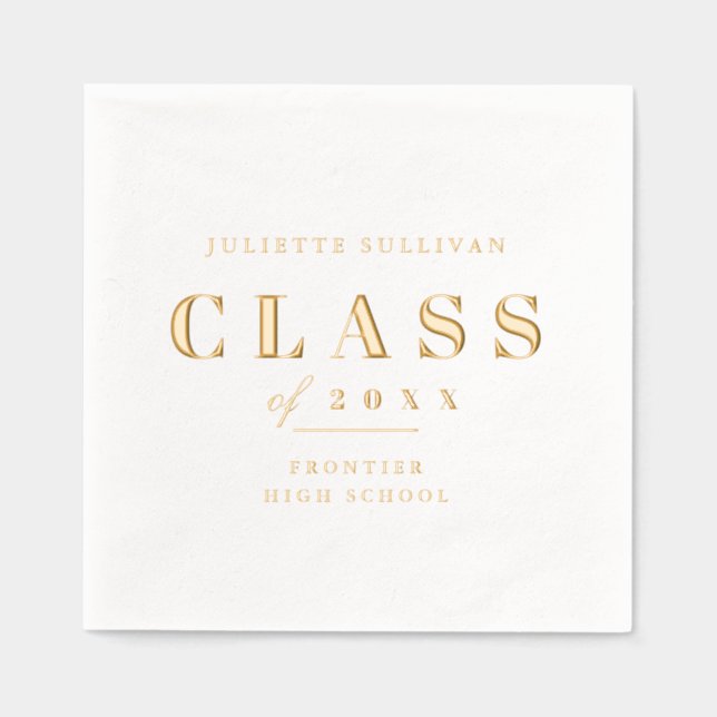 Servilletas Con Brillo Partido de Graduación de Tipo Mínimo (Anverso)