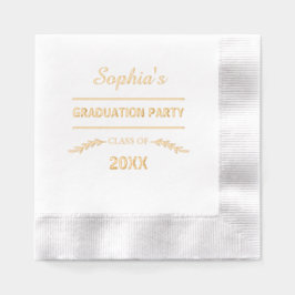 Servilletas Con Brillo Partido de Graduación Simple y Elegante