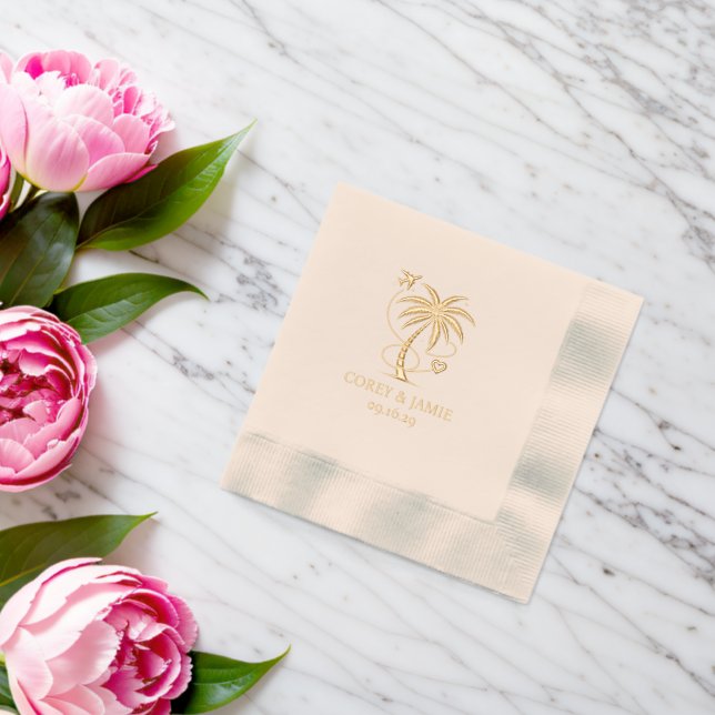 Servilletas Con Brillo Pasaporte de Bahamas (Insitu (Boda))