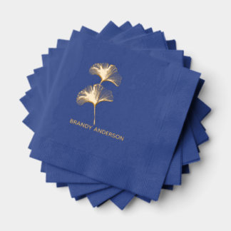 Servilletas Con Brillo Personalizable Ginkgo Leaf