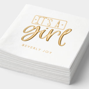 Servilletas Con Brillo Personalizado Baby Shower Es una toallas de Reliev