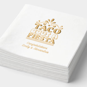 Servilletas Con Brillo Personalizado Taco Bout un juego de Fiesta