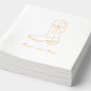 Servilletas Con Brillo Personalizado Último Rodeo Coquette Bow Relieve me