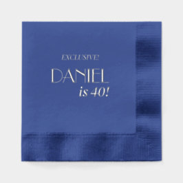 Servilletas Con Brillo Personalized Birthday Modern Foil Stamped Napkins