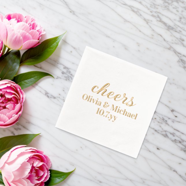 Servilletas Con Brillo Personalized Bride and Groom Wedding Reception (Insitu (Boda))