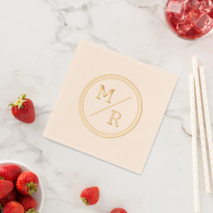Servilletas Con Brillo Relieve metalizado de estilo geométrico Napkins es