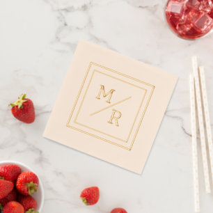 Servilletas Con Brillo Relieve metalizado de estilo geométrico Napkins es