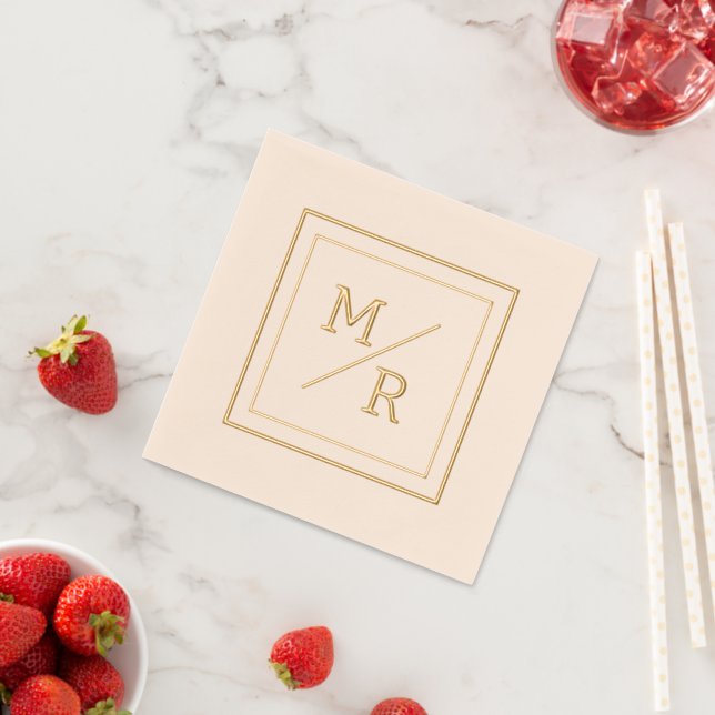 Servilletas Con Brillo Relieve metalizado de estilo geométrico Napkins es (In Situ (Fresa))