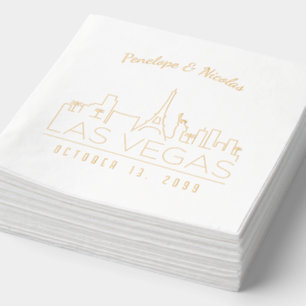 Servilletas Con Brillo Relieve metalizado dorado de Napkins de Las Vegas
