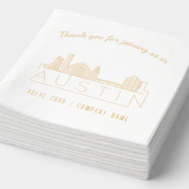 Servilletas Con Brillo Relieve metalizado dorado Personalizado Austin Cor